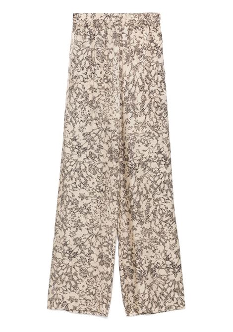 Beige and black Brittany straight-leg trousers Golden Goose - women